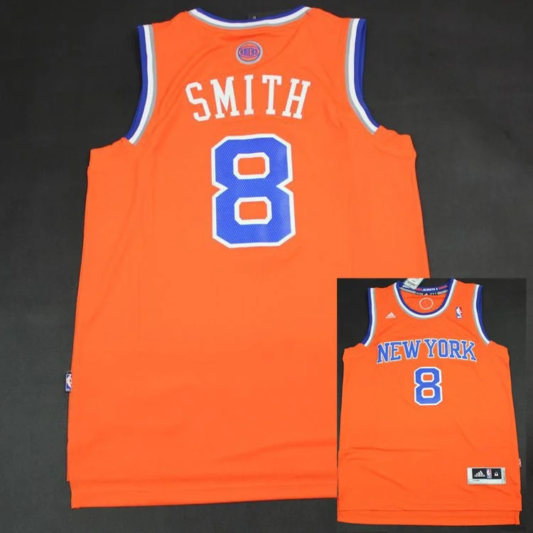 Basketball Coach Team Jersey-Knicks 8 Smith Orange New Revolution 30 Basketball Jerseys