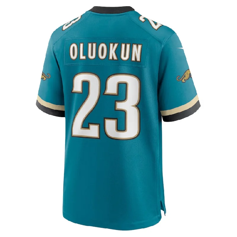 Football League Champs Jersey-J.Jaguars #23 Foye Oluokun Prowler Throwback Player Game Jersey - Teal Football Jerseys