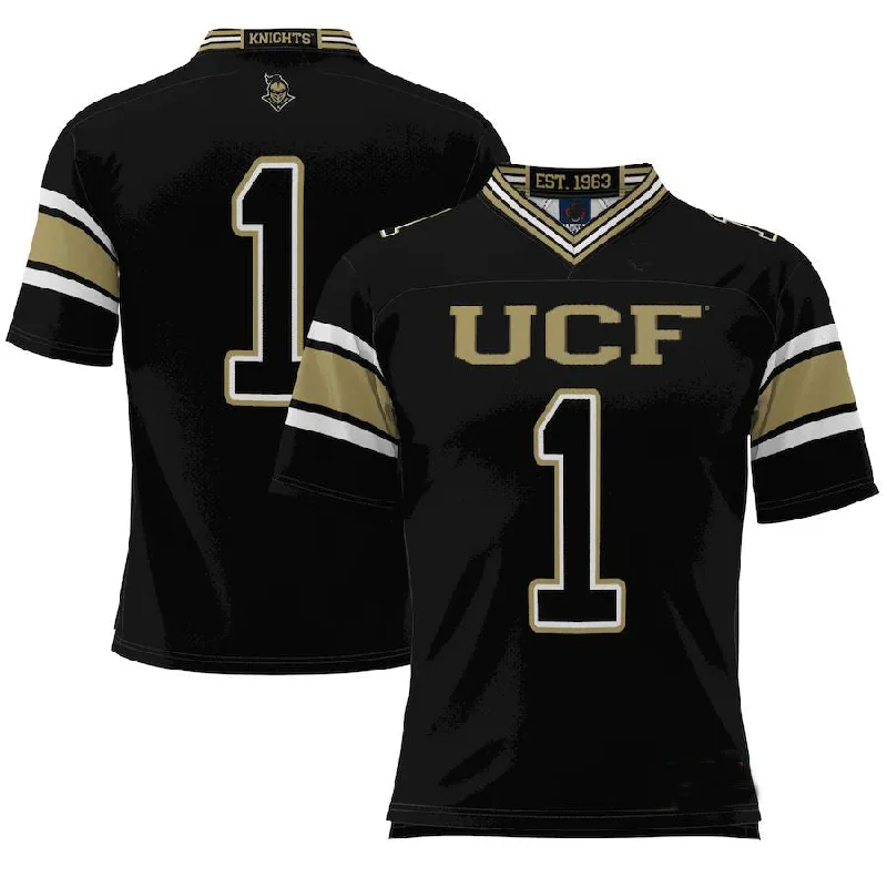 Football Trainer Jersey-#1 U.Knights ProSphere Endzone Football Jersey Black Stitched American College Jerseys