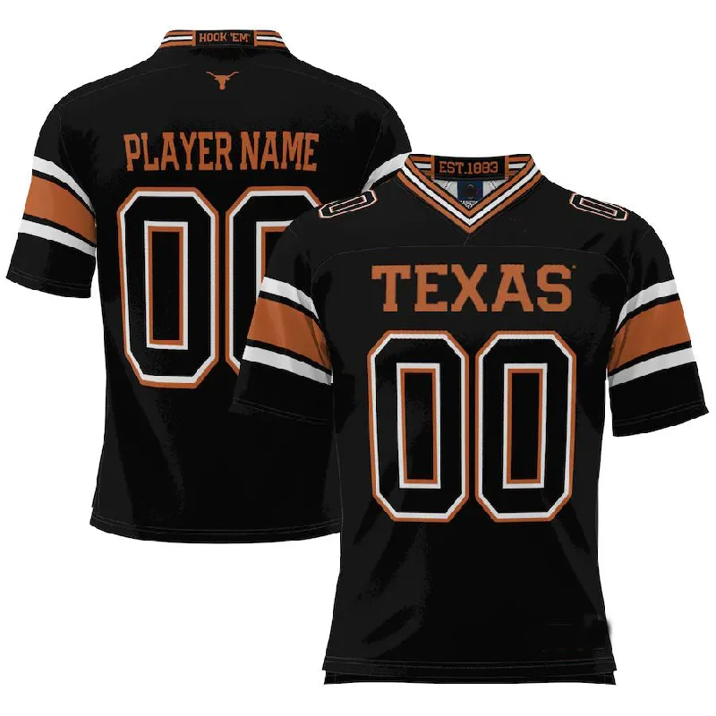 Dark Color Football Jersey-Custom T.Longhorns ProSphere NIL Pick-A-Player Football Jersey Black Stitched American College Jerseys