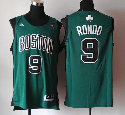 Basketball Commentator Jersey-Celtics 9 Rondo Green New Revolution 30 Basketball Jerseys Black Number