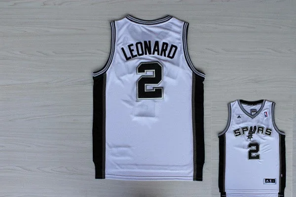 Basketball Collector Jersey-Spurs 2 Leonard White New Revolution 30 Basketball Jerseys