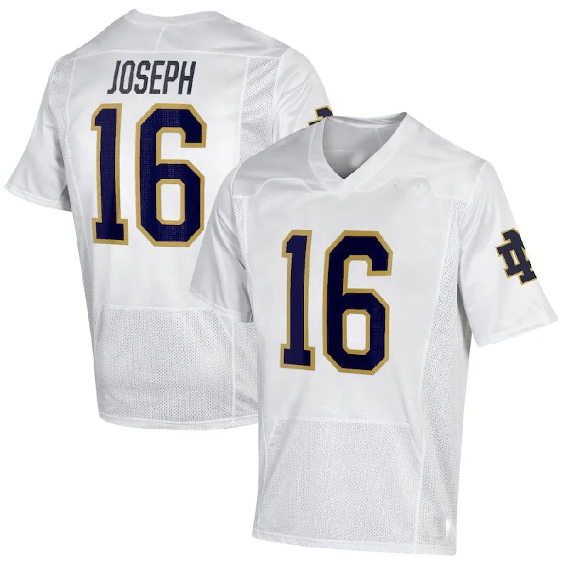 Lightweight Football Jersey-N.Dame Fighting Irish #16 Brandon Joseph Under Armour NIL Replica Football Jersey White Stitched American College Jerseys