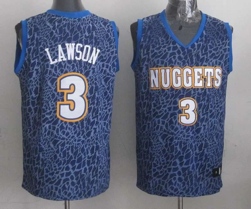 Grand Slam Basketball Jersey-Nuggets 3 Lawson Blue Crazy Light Swingman Basketball Jerseys