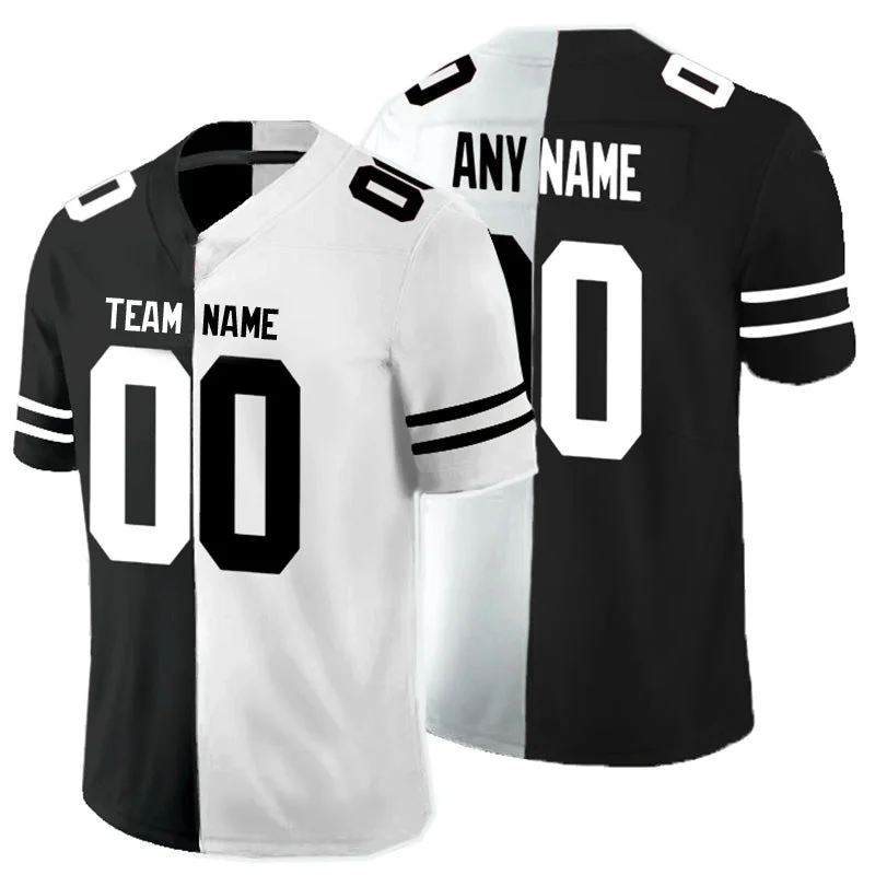 Kids Football Jersey-Custom A.Cardinal Stitched Any Team Football Jerseys Black And White Peaceful Coexisting American jersey