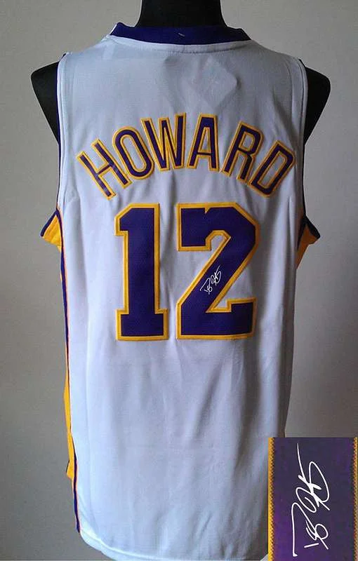 Christmas Basketball Jersey-Lakers 12 Howard White Signature Edition Basketball Jerseys