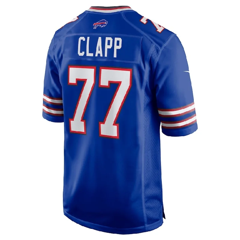 Fan Football Jersey-B.Bills #77 Will Clapp Game Jersey - Royal Football Jerseys