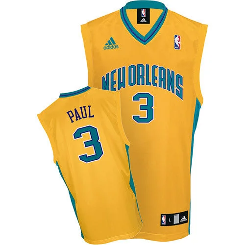 Pro Basketball Jersey-Hornets 3 Chris Paul Yellow Basketball Jerseys