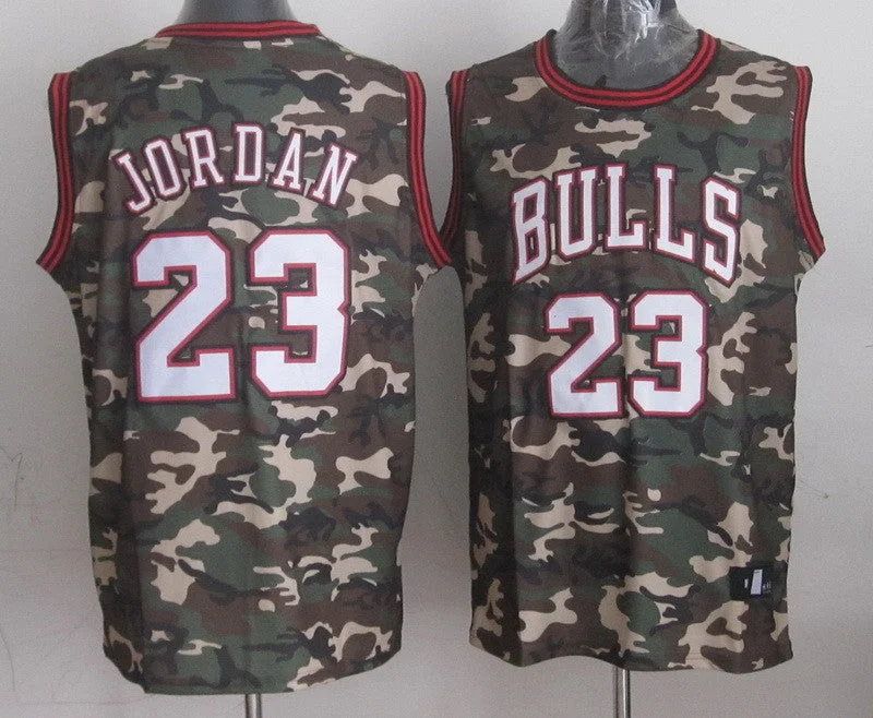 Gold Basketball Jersey-Bulls 23 Jordan Swingman Camouflage Basketball Jerseys