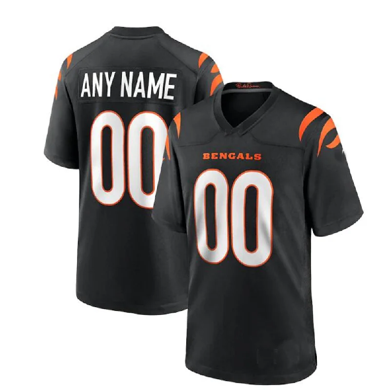 Embroidered Football Jersey-Custom C.Bengals Black Game Jersey American Stitched Football Jerseys