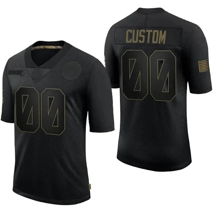 Grey Football Jersey-Custom D.Broncos 32 Team Stitched Black Limited 2020 Salute To Service Jerseys Football Jerseys