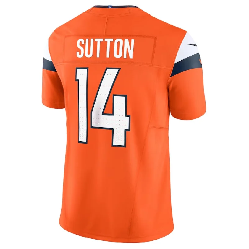 DIY Football Jersey-D.Broncos #14 Courtland Sutton Vapor F.U.S.E. Limited Jersey - Orange Football Jerseys