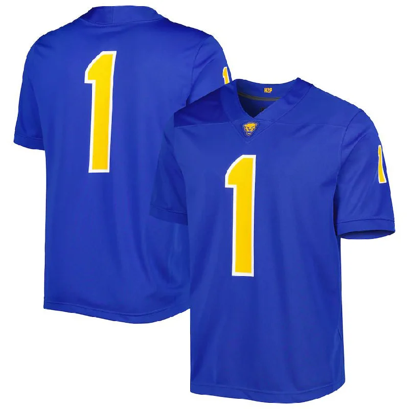 Mesh Football Jersey-#1 P.Panthers Untouchable Football Jersey Royal Stitched American College Jerseys