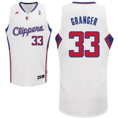 Grey Basketball Jersey-Clippers 33 Granger White New Revolution 30 Basketball Jerseys