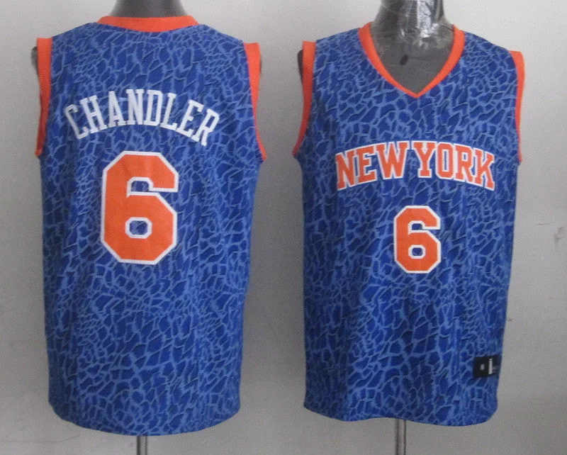 Underdog Basketball Jersey-Knicks 6 Chandler Blue Crazy Light Swingman Basketball Jerseys