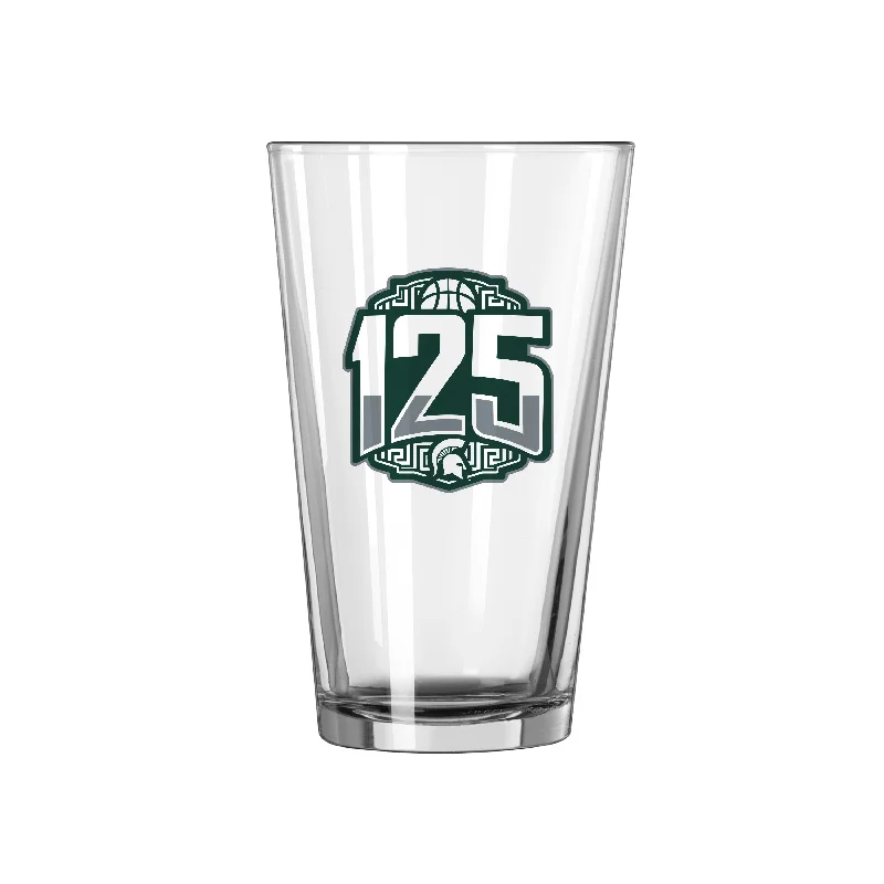 Game Night Team Mug-Michigan State Basketball 125th Anniversary 16oz Pint Glass