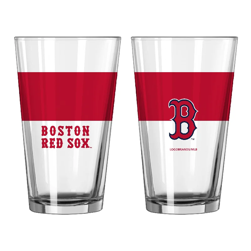 Dance Team Mug-Boston Red Sox 16oz Colorblock Pint Glass