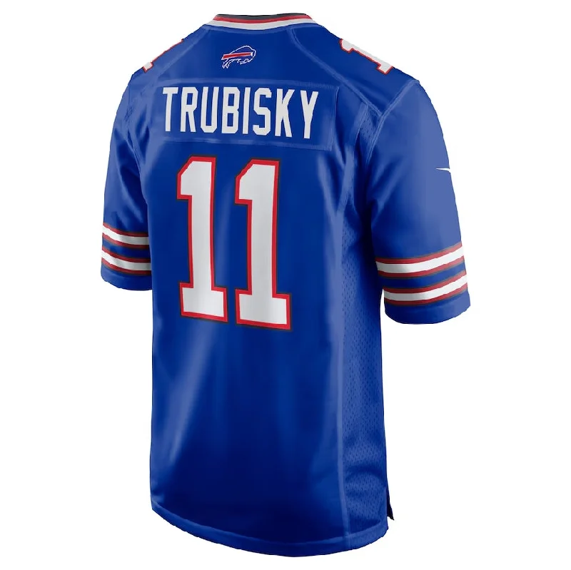 Football Camp Jersey-B.Bills #11 Mitchell Trubisky Game Jersey - Royal Football Jerseys