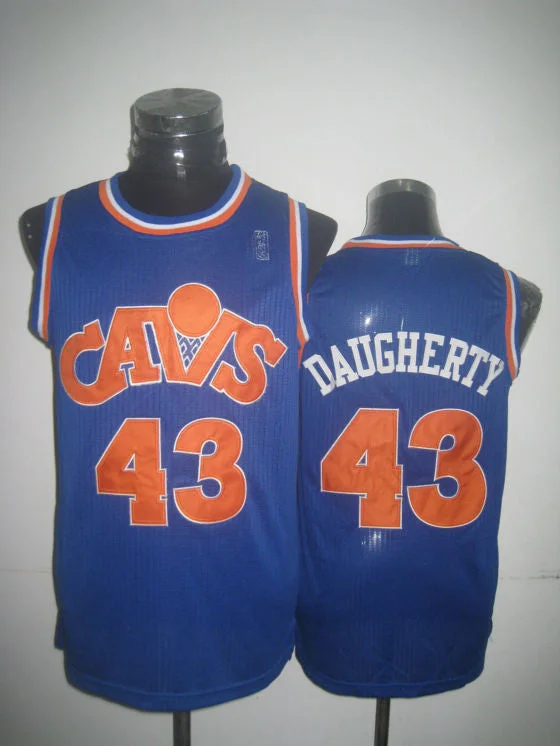 Weatherproof Basketball Jersey-Cavaliers 43 Daugherty Blue New Revolution 30 Basketball Jerseys