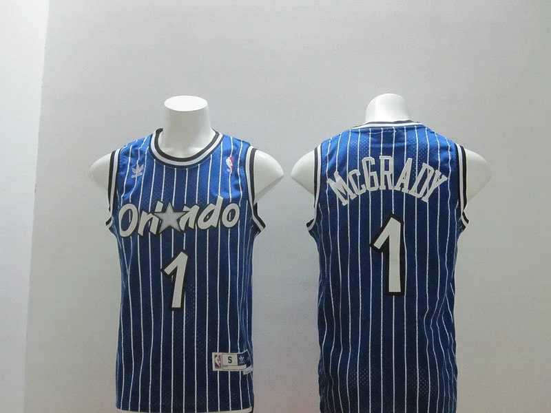 Sibling Basketball Jersey-Magic 1 McGrady Blue Swingman Basketball Jerseys