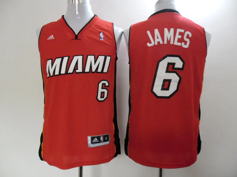 Anniversary Basketball Jersey-Heat 6 James Red New Revolution 30 Basketball Jerseys