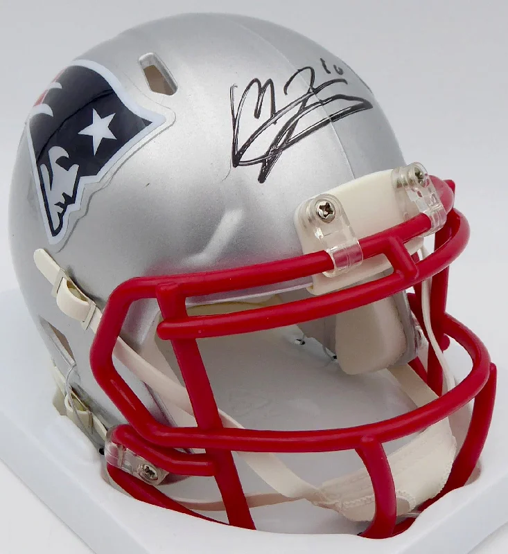 Anti-Fungal Rugby Helmet-Mac Jones Autographed New England Patriots Silver Speed Mini Helmet (Bubbled) Beckett BAS #WS86379