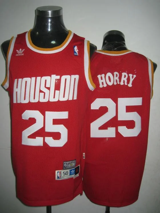 Modern Basketball Jersey-Rockets 25 Horry Red Basketball Jerseys