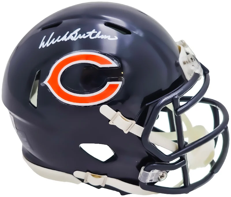 Limited Edition Rugby Helmet-Dick Butkus Autographed Chicago Bears Blue Speed Mini Helmet Beckett BAS Witness Stock #214944