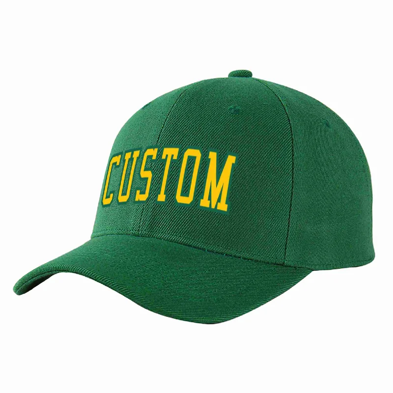 Cooling Baseball Cap-Custom Green Gold-Kelly Green Curved Eaves Sport Baseball Cap Design for Men/Women/Youth