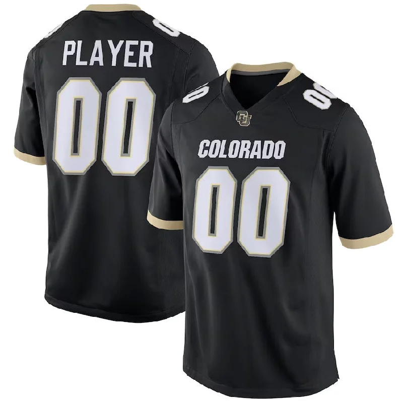 Football Club Jersey-Custom C.Buffaloes Pick-A-Player NIL Replica Football Jersey - Black American College Jerseys