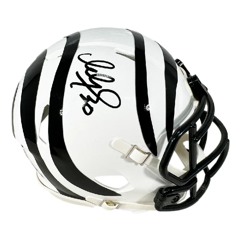 Performance Rugby Helmet-Ickey Woods Signed Cincinnati Bengals Alt 2022 Speed Mini Football Helmet (Beckett)