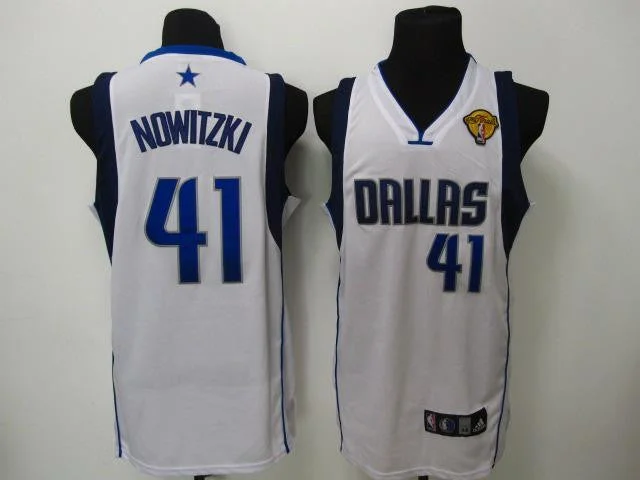 Matching Basketball Jersey-Mavericks 41 Nowitzki White 2011 Fianls Basketball Jerseys