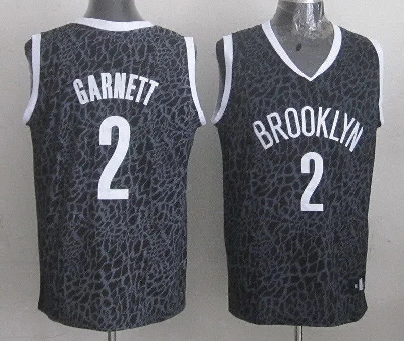 Softball League Basketball Jersey-Nets 2 Garnett Black Crazy Light Swingman Basketball Jerseys