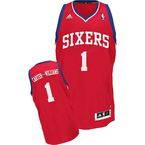 Basketball Iconic Jersey-76ers 1 Carter Williams Red New Revolution 30 Basketball Jerseys