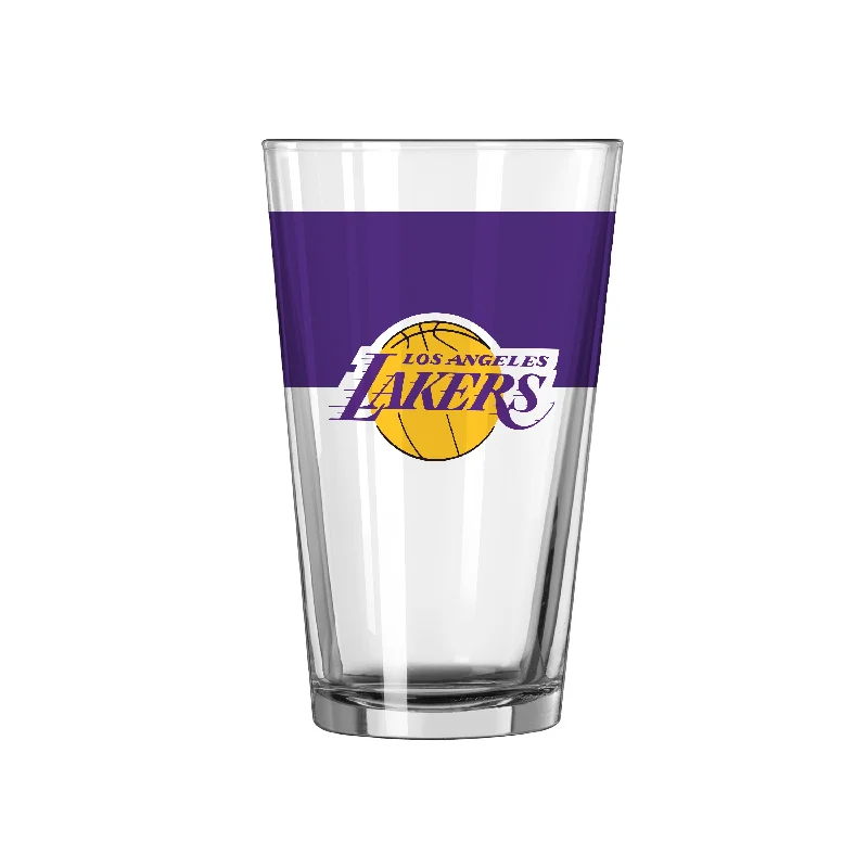 Appreciation Gift Team Mug-Los Angeles Lakers 16oz Colorblock Pint Glass