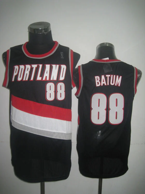 Varsity Basketball Jersey-Blazers 88 Batum Black Basketball Jerseys