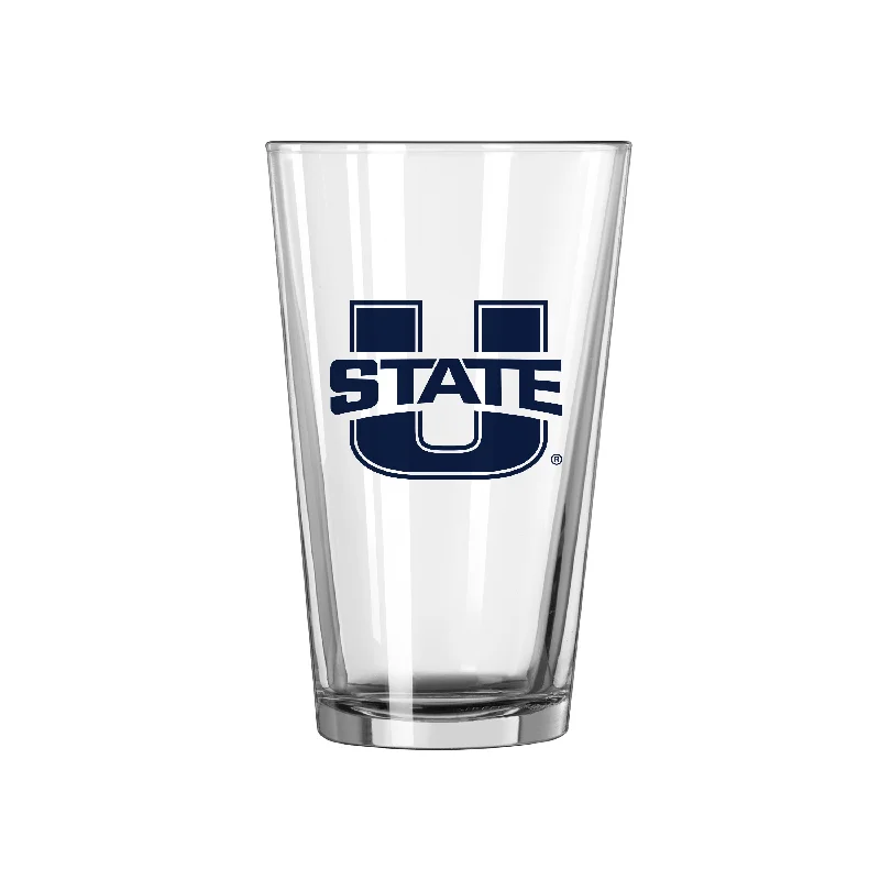 Beach Team Mug-Utah State 16oz Gameday Pint Glass