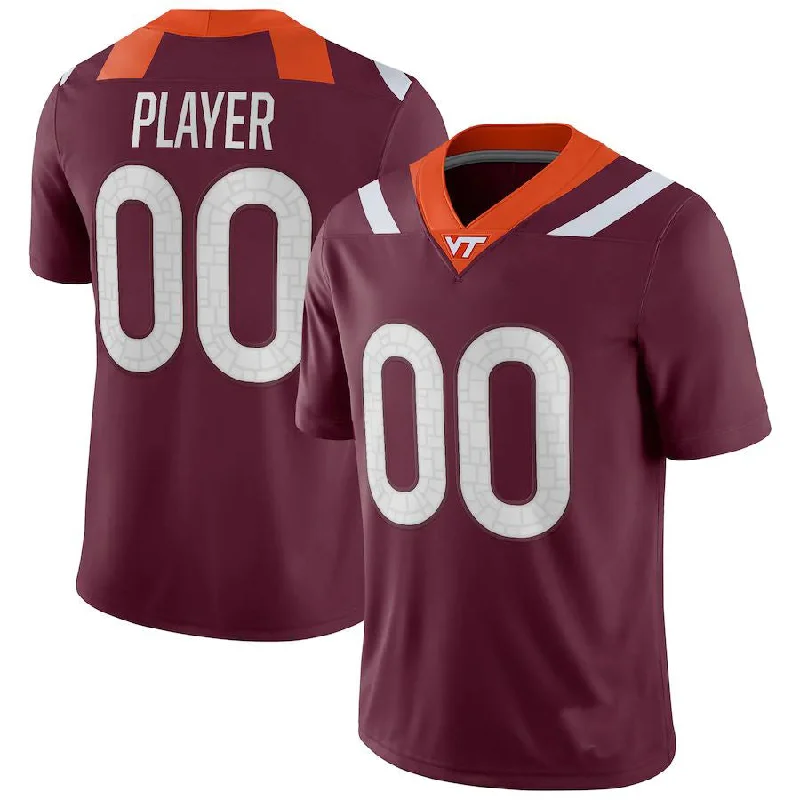 Groomsmen Football Jersey-Custom V.Tech Hokies Pick-A-Player NIL Replica Football Jersey Maroon Stitched American College Jerseys