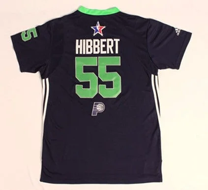 Graduation Basketball Jersey-2014 All Star East 55 Hibbert Blue Swingman Basketball Jerseys