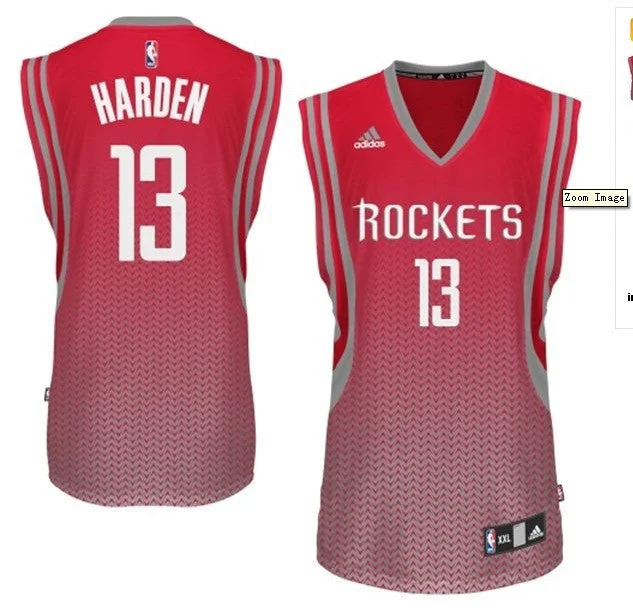 Father's Day Basketball Jersey-Rockets 13 Harden Red Resonate Fashion Swingman Basketball Jersey