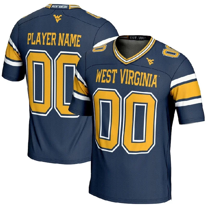 Super Bowl Football Jersey-W.Virginia Mountaineers GameDay Greats NIL Pick-A-Player Football Jersey - Navy American College Jerseys