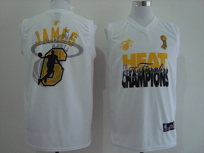 Parent-Child Basketball Jersey-Heat 6 James White Champions Edition Basketball Jerseys