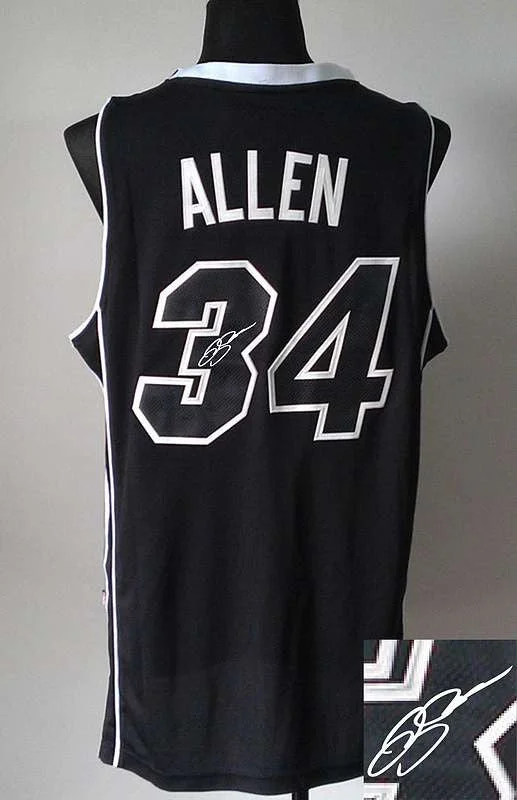 Modern Basketball Jersey-Heat 34 Allen Black New Signature Edition Basketball Jerseys