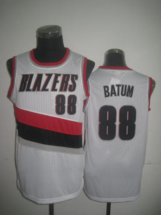 Basketball City Jersey-Blazers 88 Batum White Basketball Jerseys