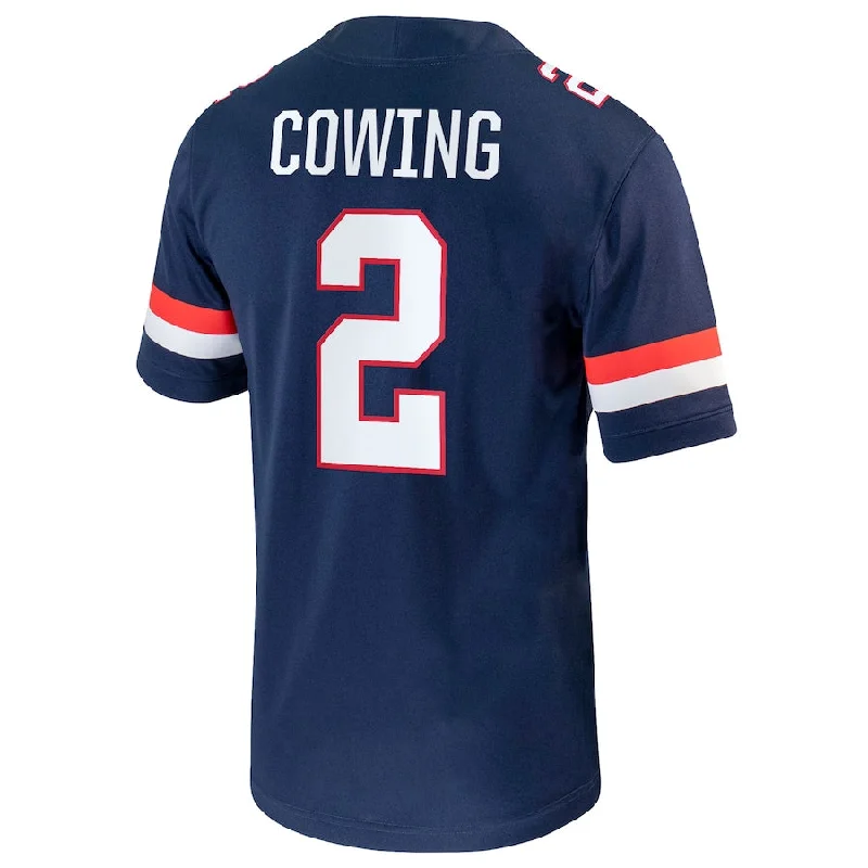 White Football Jersey-A.Wildcats #2 Jacob Cowing NIL Replica Football Jersey Navy Stitched American College Jerseys