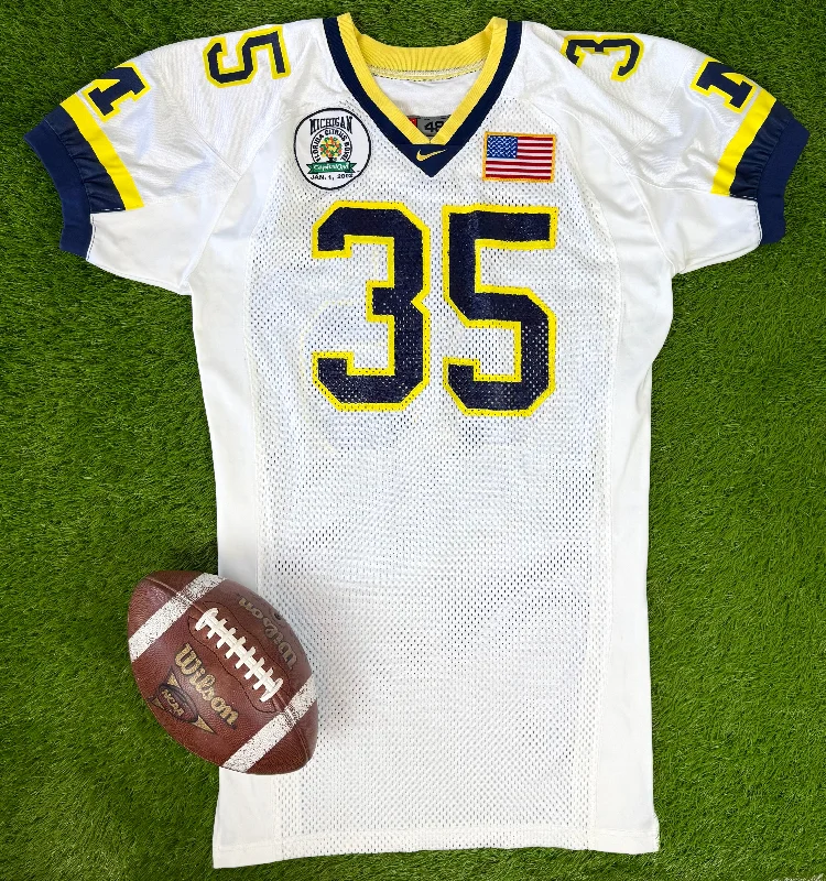 Pro Athlete Football Jersey-Michigan Wolverines B.J. Askew 2002 Citrus Bowl College Football Jersey (48/XL)