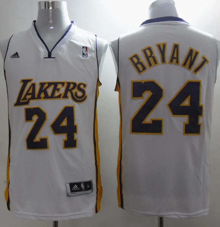 UV Protection Basketball Jersey-Lakers 24 Bryant White New Revolution 30 Basketball Jerseys