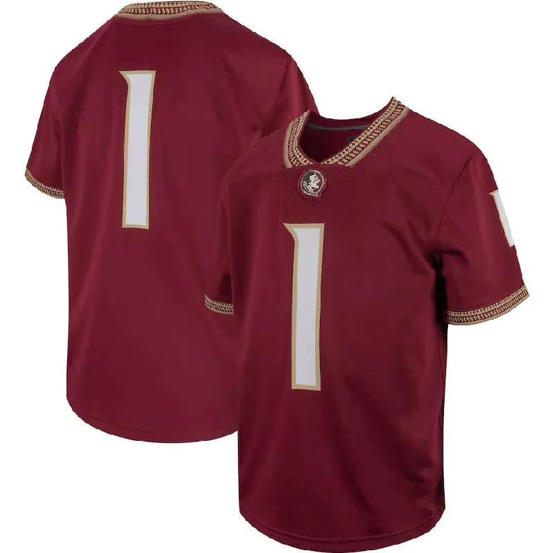 Team Football Jersey-#1 F.State Seminoles Toddler Untouchable Football Jersey - Garnet American College Jerseys