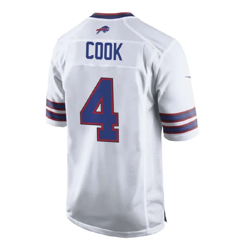 Blue Football Jersey-B.Bills #4 James Cook White Game Player Jersey American Stitched Football Jerseys