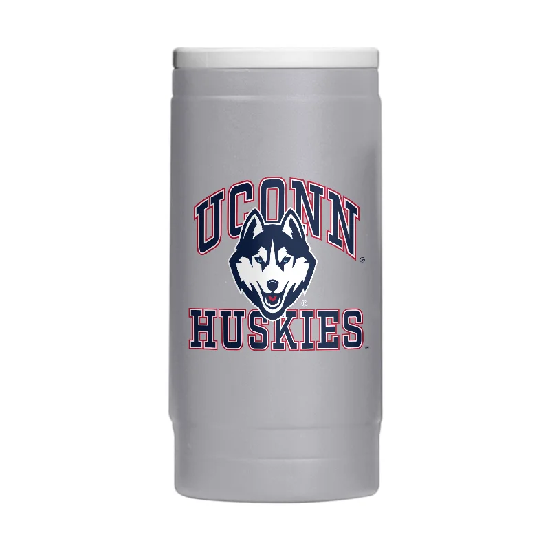 UConn 12oz Athletic Powder Coat Slim Can Coolie